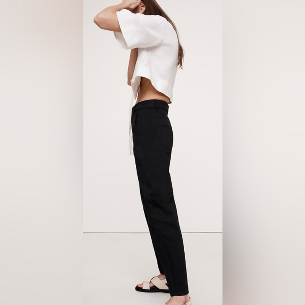 Banana Republic The Weekend Slim Barrel Pants, Black, Pockets, 6P, NWT - Picture 3 of 11